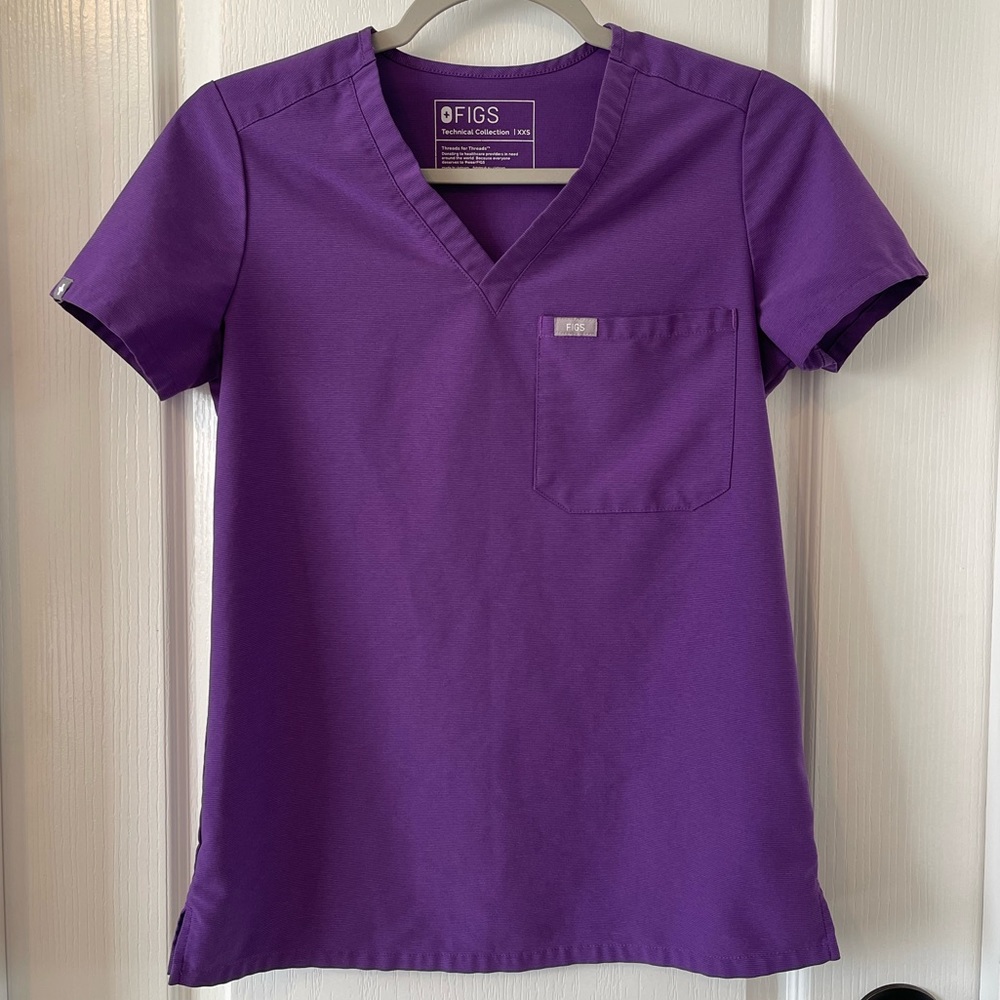 FIGS Ultra Violet Catarina Scrub Top
